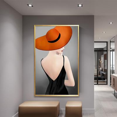 China Handmade Modern Women Portrait Wall Art Home Decor Oil Painting Canvas for sale