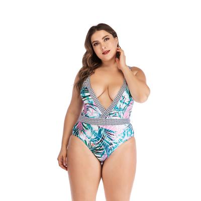 China Good price antibacterial summer women's plus size bikini and beach wear plus size swimwear 2023 beach one piece for plus size women for sale