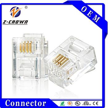 China Cat3 Cat5 Cat5e Cat6 sin blindaje/blindó el conector RJ45 y RJ11 en venta