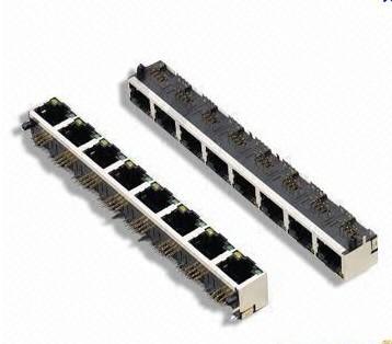 China ABS 10/100Base-TX Multihaven het bronsschakelaars van PCB RJ45 van het 1.5 ampèren gouden plateren Te koop