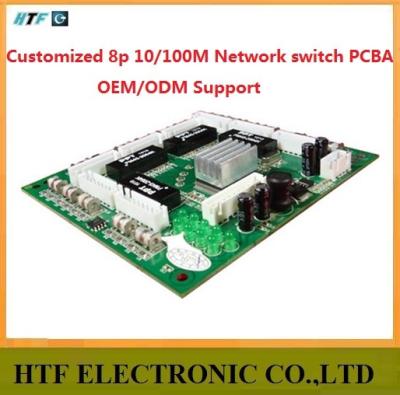 China Del OEM 8 del puerto el 10/100M del conector 4Pin- de Mulitmedia LAY2 PCBA del módulo INTERRUPTOR a dos caras Unmanaged de la red de Ethernet 5P por completo - en venta