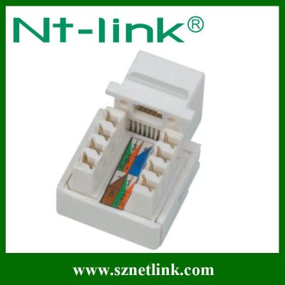 China 90 degree rj45 cat5e utp female keystone jack for sale