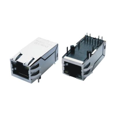 China Un Pin RJ45 del puerto 16 blindó los conectores/el negro 1.3INCH de vivienda de Jack PBT del filtro con el POE en venta