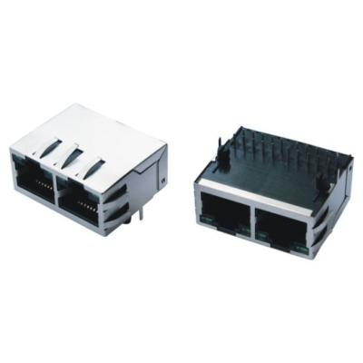 China 10/100/1000Base-T/TX RJ45 blindó el conector con la etiqueta doble del puerto 25.4m m encima de 50U en venta