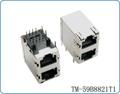 China conector del escudo de 2*1 rj45 con 90 grados en venta