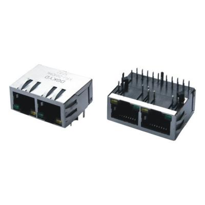 China Puerto RJ45 de la tarjeta 2 de la red de PCMCIA con la etiqueta abajo KRJ-201DNL del transformador del Magnetics en venta