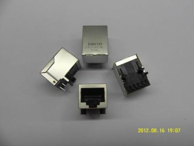 China etiqueta abajo rj45 Jack modular, conector del PWB RJ45, módulo de 10/100Base 1x1 de la red de SMT RJ45 con el transfomer del lan en venta