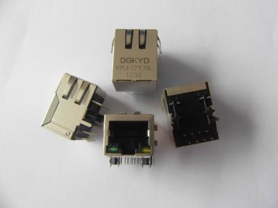 China 10/100base-T modificados para requisitos particulares escogen el conector del PWB conector/RJ45 de la red del transformador RJ45 de la etiqueta abajo en venta