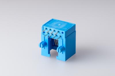 China Coloree el azul 90 puerto plástico del conector hembra RJ45 solo 8P8C del grado ningún escudo en venta