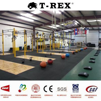 China Professional Gymnasium Taiwan PVC Flooring Mat Wooden Gym Flooring Rubber Flooring Tiles For Gymnasium for sale