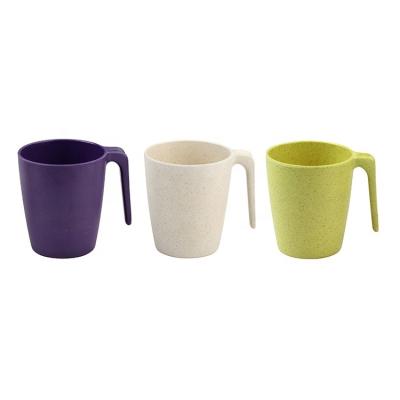 China Sustainable Bamboo Fiber Water Reusable Coffee Mug Cups Eco Friendly Coffee Cups With Handle for sale