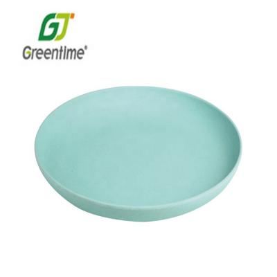 China Sustainable Party Hot Sale Unique Minimalist Design Eco - Friendly Bamboo Fiber Round Dish for sale