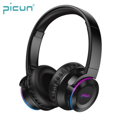 China Headband Picun B9 Touch Control Stereo Bass Wireless Bluetooth Headphones Headset for sale