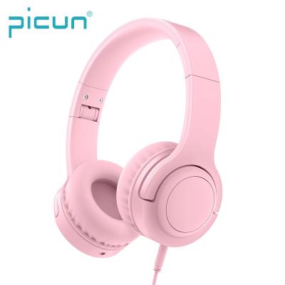 China Picun Q2 Headband Foldable Headband On-Ear 93dB Volume Limit Child Hearing Protector Wired Kids Headphones for sale