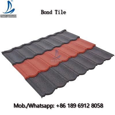 China San-gobuild Roof Tile/Stone Solar Roof Tiles/Stone Coated Metal Roof Tile Steel Roofing Indonesia for sale