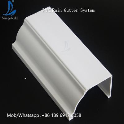 China Wholesale Cheap Uv Resistant White Pvc Square Rain Gutter Kenya Price, High Quality Rain Gutter, Rain Gutter Price for K for sale