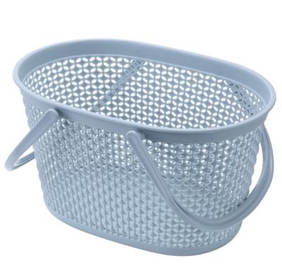 China Viable Design Household Hollow Hole Basket Kitchen Organizer Desktop Plastic Organizer for sale