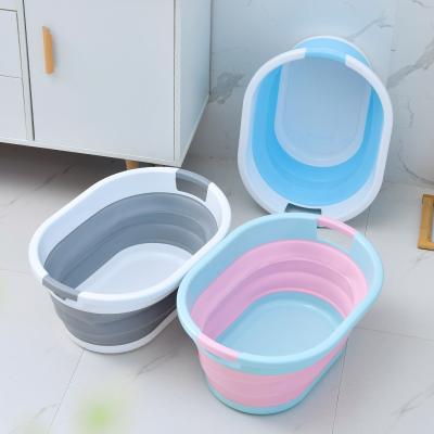 China Amazon Modern Hot Selling Customized Wholesale Foldable Foldable Plastic Washing Clothes Storage Large Laundry Baskets for sale