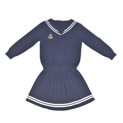 China Eco-Friendly Girl Winter Clothes Sets Navy Collar 3-9 Years Girls Wear Nice Skirt Girl Winter Clothes Sets for sale