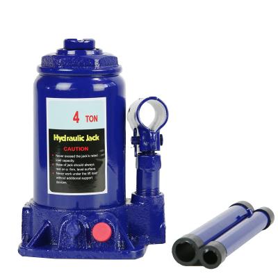 China Car Hydraulic Jack 4 Ton Two Stage Car Bottle Jacks With Safety Valve for sale