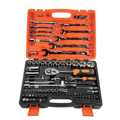 China Hand 82 Pcs Universal Socket Wrench Tool / Set Set With Mechanical Hand Tools Kit Socket Wrench Repair Tool Set for sale