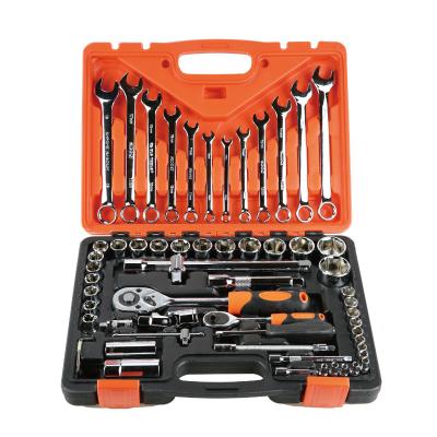 China Socket Wrench Tool Auto Repair Hand Car Tools Socket Wrench Kit Tool Kit Box 61PCS Wrench Socket Set For Car Repair for sale