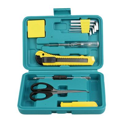 China Repair Kit Toolbox Factory Cheap Price 11 Piece Household Wrench Set Repair Tool Kit With Plastic Tool Box Full Set for sale