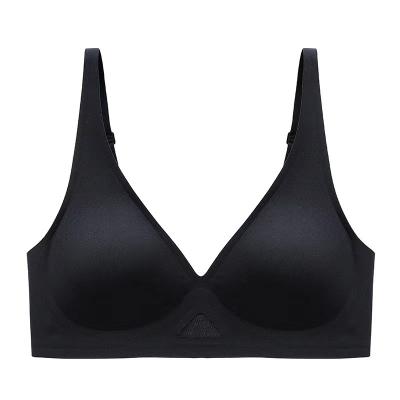 China Breathable Seamless Bras For Women Underwear Wire Free Lift Up Sexy Lingerie V Bralette Invisible Thin Female Deep Comfort Bra for sale