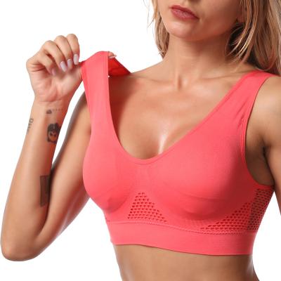 China New Breathable Sexy Radio Seamless Bras For Women BH Top Plus Size Mesh Bras Woman Brasier Large Size Bralette Sports Frameless Bra for sale