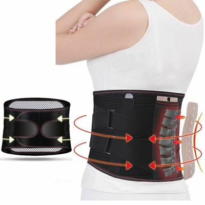 China Durable Adjustable Self-heating Magnetic Brace Waist Back Support Belt Therapy Tourmaline Double Gathered Tourmaline Aja for sale