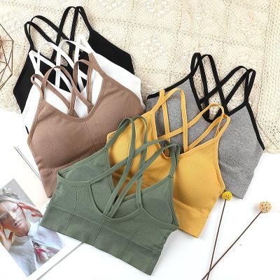 China Sports Bra Top OEM Sports Bra Anti-sweat Fitness Yoga Top Seamless Breathable Crop Top Shockproof Bra Women Lift Up Bra Gym Workout Top sport for sale