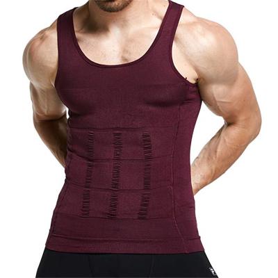 China OEM Antibacterial Men's Body Shaper Posture Vest Male Belly Slimming Abdomen For Corrector Body Building Compression Burn Chest Belly Corset Fat for sale