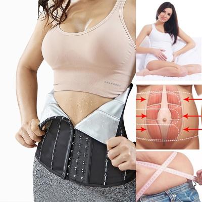 China Antibacterial Sauna Sweat Belt Sweat To Lose Weight Woman Waist Belt Burning Corset Postpartum Flat Belly Trainer Slimming Sheath Woman Fat Burning Corset for sale