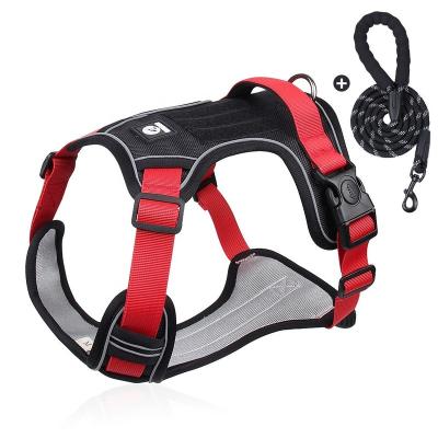 China Sustainable New Fashion Explosion-proof Shock Absorption Comfortable Night Vision Reflective Pet Chest Strap Vest for sale