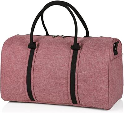 China Polyester Canvas Style Duffel Bag For Men And Women With Shoe Compartment Weekend Bag For Gym Overnight Luggage for sale