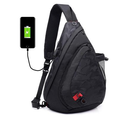 China Multifunctional Anti-theft Sling Bag With Water Bottle Men's Sling Bag Cross - Body Sling Camera Bag With USB for sale