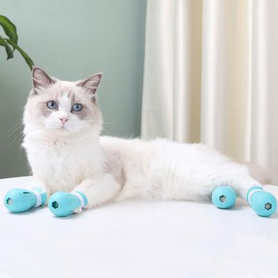 China Viable Anti-scratch Bath Silicone Wash Cat Foot Cover Cat Grooming Supplies Set for sale