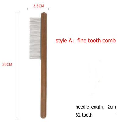 China Long and Short Tooth Hair Removal Comb Wooden Pet Grooming Combs Sustainable Environmental Pet for sale