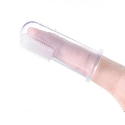 China Sustainable Finger Toothbrushes For Dogs And Cats Anti Bite Soft Silicone Pet Toothbrush for sale