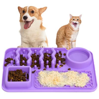 China New 2023 Sustainable Multifunctional Pet Driver Silicone Slow Feeder Dog Bowl for sale