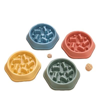 China Viable Small And Medium Dog Pet Supplies Anti-Clogging Slow Dog Bowl Feeder Dog Bowl for sale