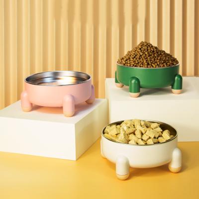 China New Models Stocked In Stock Stainless Steel Pet Bowl Cat And Dog Bowl Wholesale Feeding Supplies for sale