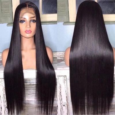 China BORUI Silky Straight Wave Glueless Cuticle Aligned Lace Frontal Wigs for sale