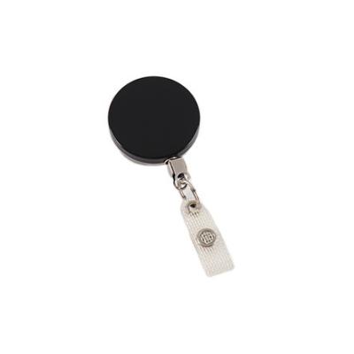 China Custom Chrome Badge Retractable Stainless Steel Metal Key Ring Pull ID Card Holder for sale