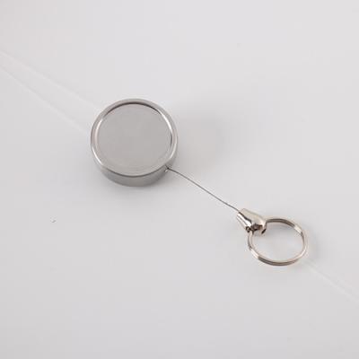 China Stainless Steel Factory Wholesale Portable Metal Badge Holder Aluminum Key Chain Ring for sale