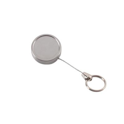 China Hot Sale Retractable Key Ring Reel Carabiner Belt Badge Clip for ID Card Key Key Chain Badge Holder YX-1 for sale