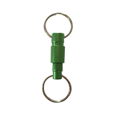 China Aluminum Factory Wholesale Detachable Key Ring Aluminum Key Chain Various Styles for sale