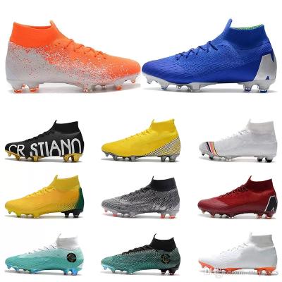 China Elite 360 ​​FG kJ 6 Superfly VI Rubber Mercurial XII 12 CR7 Ronaldo Neymar Mens Boys High Soccer Shoes Soccer Boots Cleats Size 39-45 for sale