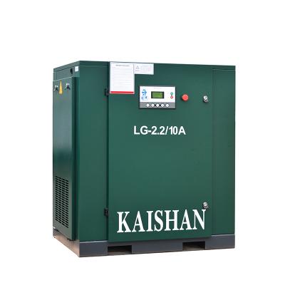 China OIL-LESS KAISHAN Industrial screw air compressor LG-22/8G 22m3,0.8mpa Stationary Electric Rotary Screw Air Compressor for sale