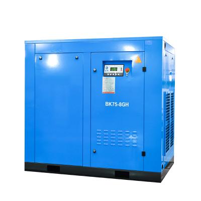 China Heavy Duty Direct Drive Professional Oil Flooded 75KW 380V 3Phase Fixed Gear Industrial Used Rotary Screw Air Compressor for sale